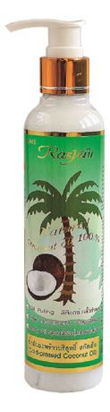 Кокосовое масло для волос и тела Rasyan Natural Coconut Oil 100%: Масло 200мл (с дозатором)