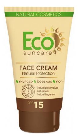 Натуральный солнцезащитный крем для лица Face Cream Natural Protection SPF15 50мл