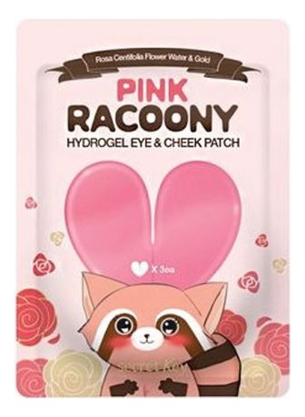 Патчи для кожи вокруг глаз и скул гидрогелевые Pink Racoony Hydro-Gel Eye & Cheek Patch: Патчи 3шт