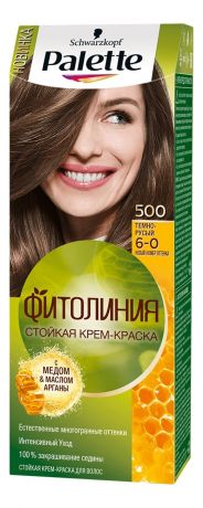 Стойкая крем-краска для волос с маслом арганы Фитолиния 110мл: 500 (6-0) Темно-русый