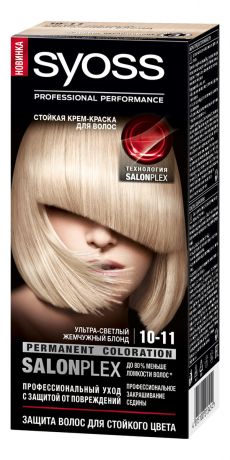 Стойкая крем-краска для волос Color Salon Plex 115мл: 10-11 Ультра-светлый жемчужный блонд