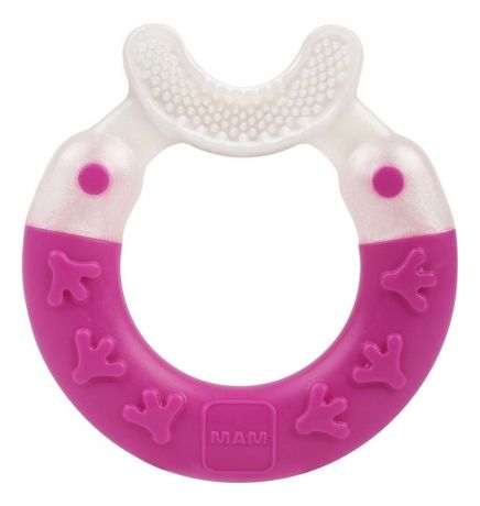 Прорезыватель для зубов Bite & Brush Teether Deep Pink 3+