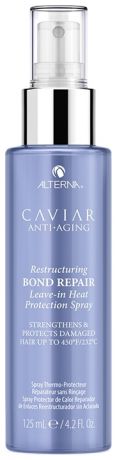 Несмываемый термозащитный спрей для волос Caviar Anti-Aging Restructuring Bond Repair Leave-in Heat Protection Spray 125мл...