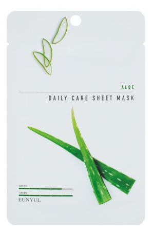 Тканевая маска для лица с экстрактом алоэ Aloe Daily Care Sheet Mask 22г: Маска 3шт