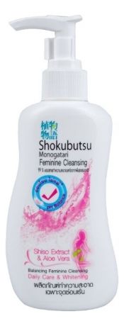 Гель-пена для интимной гигиены с экстрактом алоэ вера и периллой Shokubutsu Feminine Cleansing 150мл