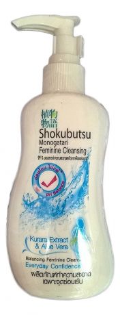 Гель-пена для интимной гигиены с экстрактом алоэ вера и софорой Shokubutsu Feminine Cleansing 150мл