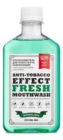 Ополаскиватель для полости рта освежающий Anti-Tobacco Effect Fresh Mouthwash 250мл