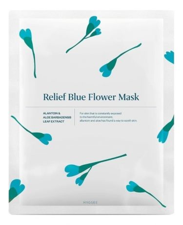 Успокаиващая тканевая маска для лица Relief Blue Flower Mask 35мл: Маска 1шт