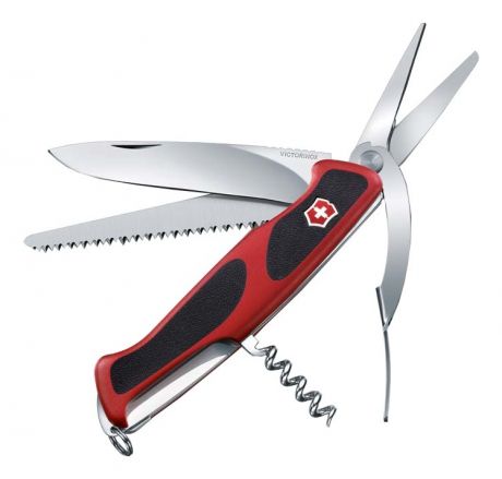 Нож перочинный Rangergrip 71 Gardener 130мм 7 функций с фиксатором лезвия (красный с черным)