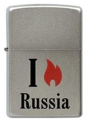 Зажигалка бензиновая Flame Russia (серебристая)