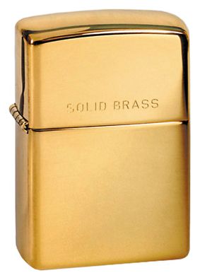 Зажигалка бензиновая Solid Brass (золотистая)