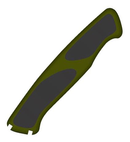 Накладка на ручку перочинного ножа 130мм (задняя, зелено-черная)