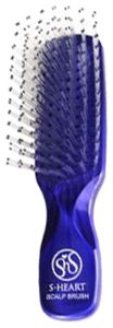 Короткая универсальная массажная расческа Scalp Brush Qute (синяя)