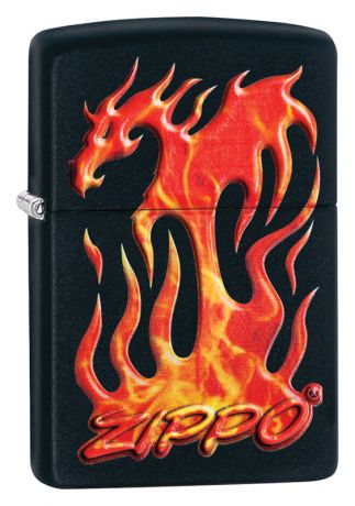 Зажигалка Classic Flaming Dragon Design 29735 (черная, матовая)