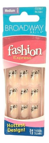 Накладные ногти Broadway Fashion Express Nails BCD01 24шт (без клея, средняя длина)