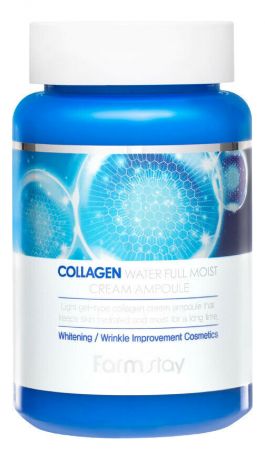 Увлажняющий крем-сыворотка для лица с коллагеном Collagen Water Full Moist Cream Ampoule 250мл