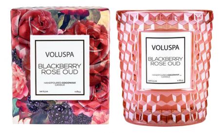 Ароматическая свеча Blackberry Rose Oud (Ежевика, Роза и Уд): свеча в подарочной коробке 184г