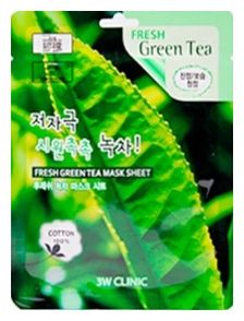 Тканевая маска для лица с экстрактом зеленого чая Fresh Green tea Mask Sheet: Маска 23г