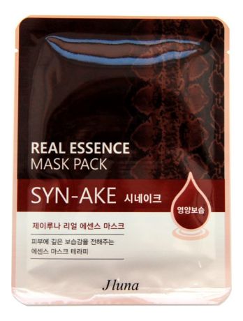 Тканевая маска для лица с змеиным ядом Real Essence Mask Pack Syn-Ake 25мл: Маска 3шт