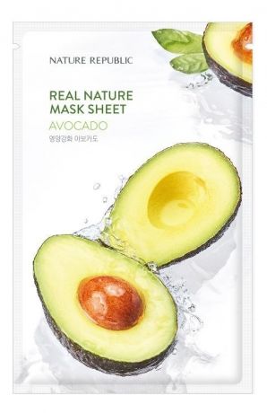 Тканевая маска для лица с экстрактом авокадо Real Nature Mask Sheet Avocado 23мл