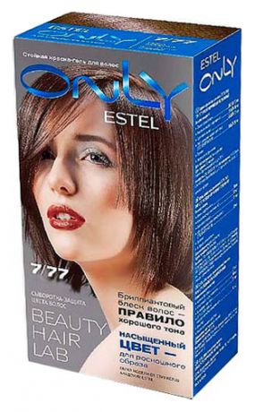 Стойкая краска-гель для волос ONLY 150г: 7.77 Русый коричневый интенсивный