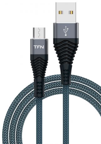 Дата-кабель TFN microUSB с защитой от излома Grey