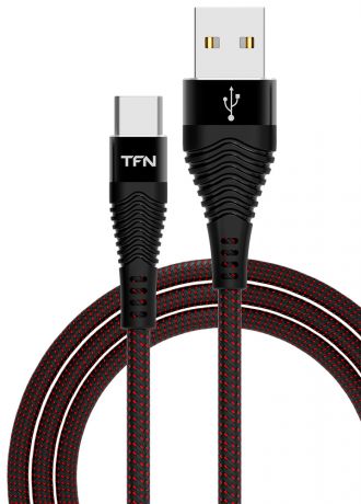 Дата-кабель TFN Type-C с защитой от излома Black
