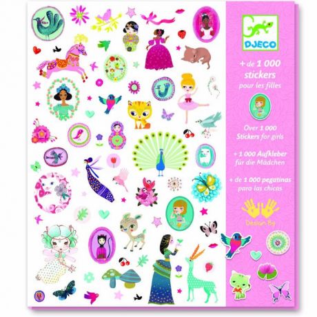 DJECO 1001 наклеек для девочек (разноцветный)