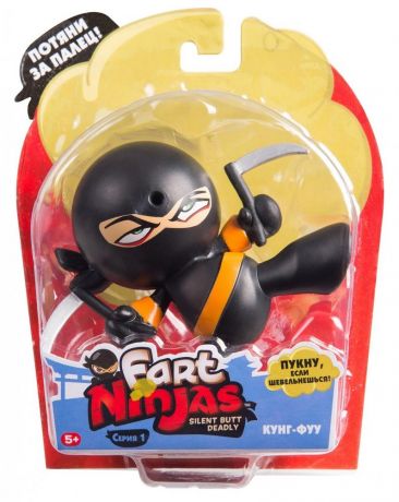 Fart Ninjas "Пукающий" Ниндзя черный с серпами (черный)