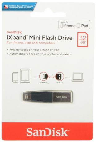 SanDisk iXpand Mini 32Gb (черно-серебристый)