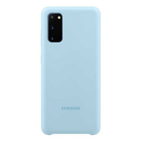 Чехол (клип-кейс) SAMSUNG Silicone Cover, для Samsung Galaxy S20, голубой [ef-pg980tlegru]
