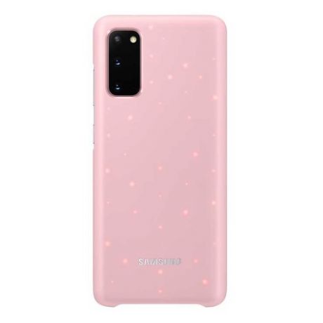 Чехол (клип-кейс) SAMSUNG Smart LED Cover, для Samsung Galaxy S20, розовый [ef-kg980cpegru]