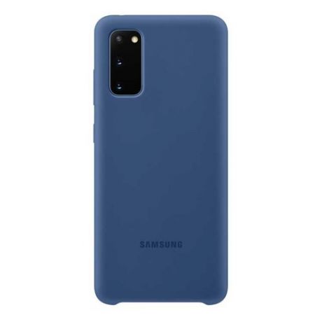 Чехол (клип-кейс) SAMSUNG Silicone Cover, для Samsung Galaxy S20, темно-синий [ef-pg980tnegru]