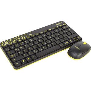 Комплект Logitech Combo MK 240 Nano Black-yellow (920-008213)