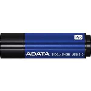 Флеш накопитель ADATA 64GB S102 PRO USB 3.0 Синий алюминий (Read 600X) (AS102P-64G-RBL)