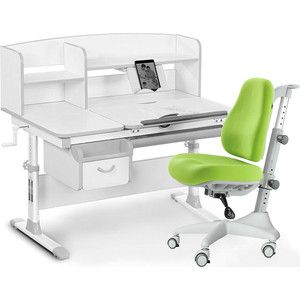 Комплект мебели (стол+полка+кресло+чехол) Mealux Evo-50 G (Evo-50 G + Y-528 KZ) белая столешница/серый