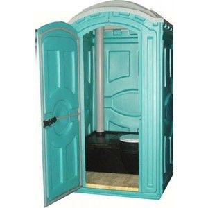 Мобильная Rostok туалетная кабина класса "Стандарт" (разобранный с баком) зеленый (600х 1016х 2010)