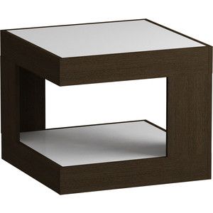 Журнальный стол MetalDesign Смарт MD 746.02.11 корпус-венге/ стекло-белый