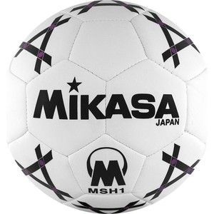 Мяч гандбольный Mikasa MSH 1, синт.кожа, р. 1, бело-черно-фиолетовый