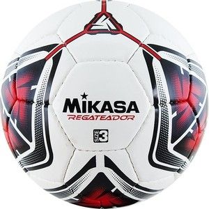 Мяч футбольный Mikasa REGATEADOR3-R, р.3, бело-черно-красный
