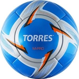 Мяч футбольный Torres M-Pro Blue F319125, р.5, сине-серебристо-белый