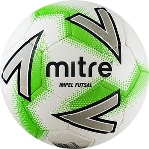 Мяч футзальный Mitre Futsal Impel A0029WC5, р.4, бел-зеленый-чер-серебро