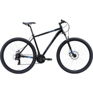 Велосипед Stark Hunter 29.2 D (2020) чёрный/серый/голубой 22"