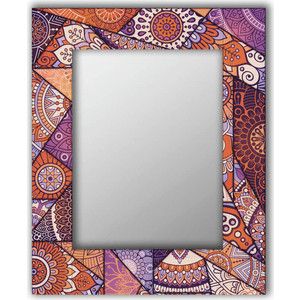 Настенное зеркало Дом Корлеоне Сиреневый калейдоскоп 65x65 см