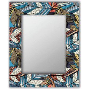 Настенное зеркало Дом Корлеоне Синие перья 65x80 см