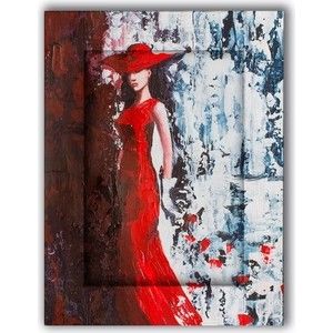 Картина с арт рамой Дом Корлеоне Дама в красном 60x80 см
