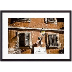 Постер в рамке Дом Корлеоне Фонарь на Via di Ripetta 30x40 см