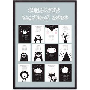 Постер в рамке Дом Корлеоне Детский календарь №1 40x60 см