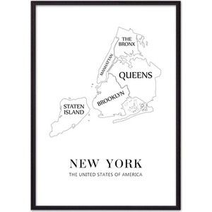 Постер в рамке Дом Корлеоне New York карта 30x40 см
