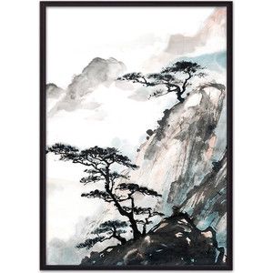 Постер в рамке Дом Корлеоне Японская живопись 50x70 см